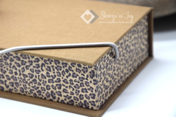 Schachtel mit Klappdeckel ca. 21x10x4cm | Leo | braun beige | Art. Nr. 97040703